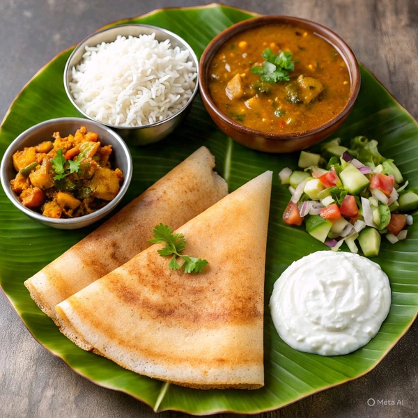 Crispy Veg Dosa Thali