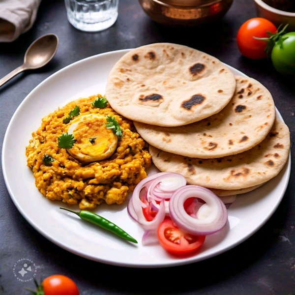Eggs Butter Bhurji Roti At Your Doorstep