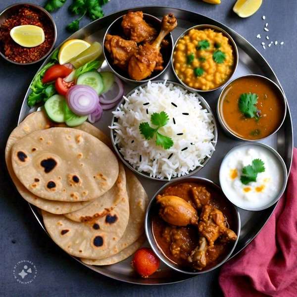 Chicken Thali At Your Doorstep