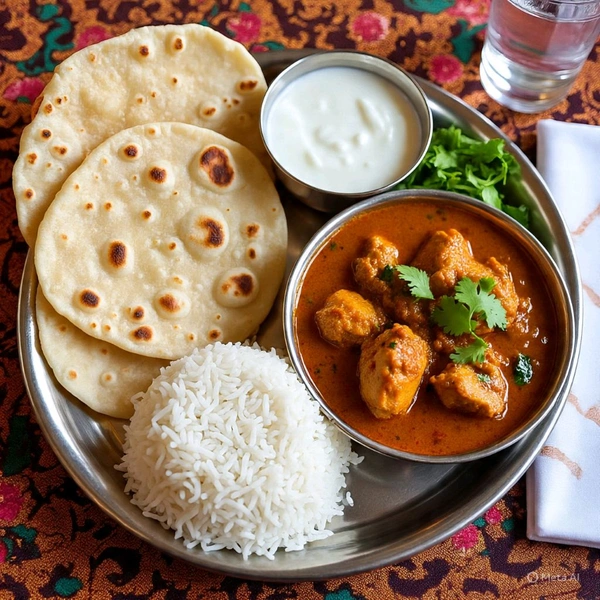 Ghar Jaisa Chicken Thali
