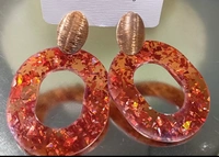 Orange Transparent Ear-Rings👒