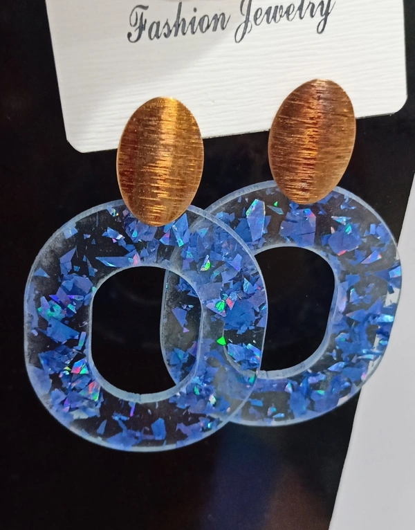 Blue Transparent Ear-Rings👒