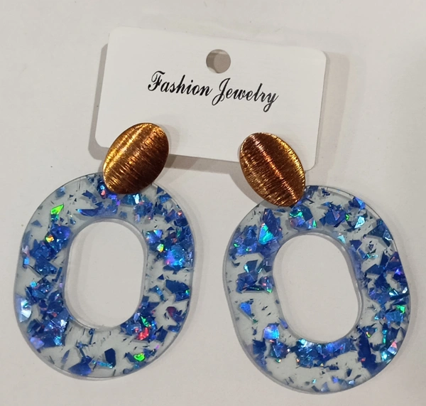 Blue Transparent Ear-Rings👒