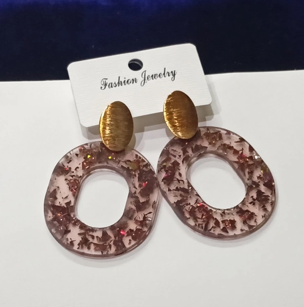 Brown Transparent Ear-Rings👒