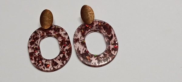 Brown Transparent Ear-Rings👒
