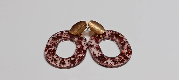 Brown Transparent Ear-Rings👒