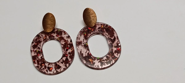 Brown Transparent Ear-Rings👒