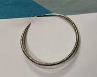 Gray Glittery Hoops