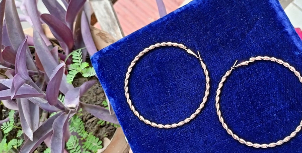 Copper Designer Hoops