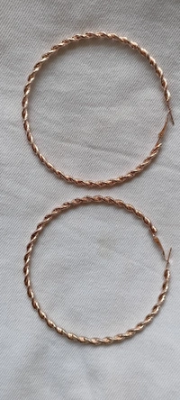 Copper Designer Hoops