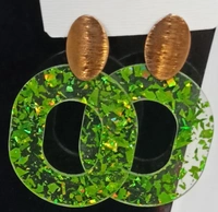 Green Transparent Ear-Rings👒