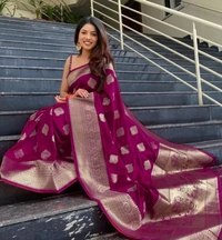 Woven Kanjivaram Pure Silk, Art Silk Saree ( IMT )