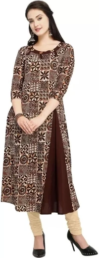 Women Printed Pure Cotton A-line Kurta   ( imt )