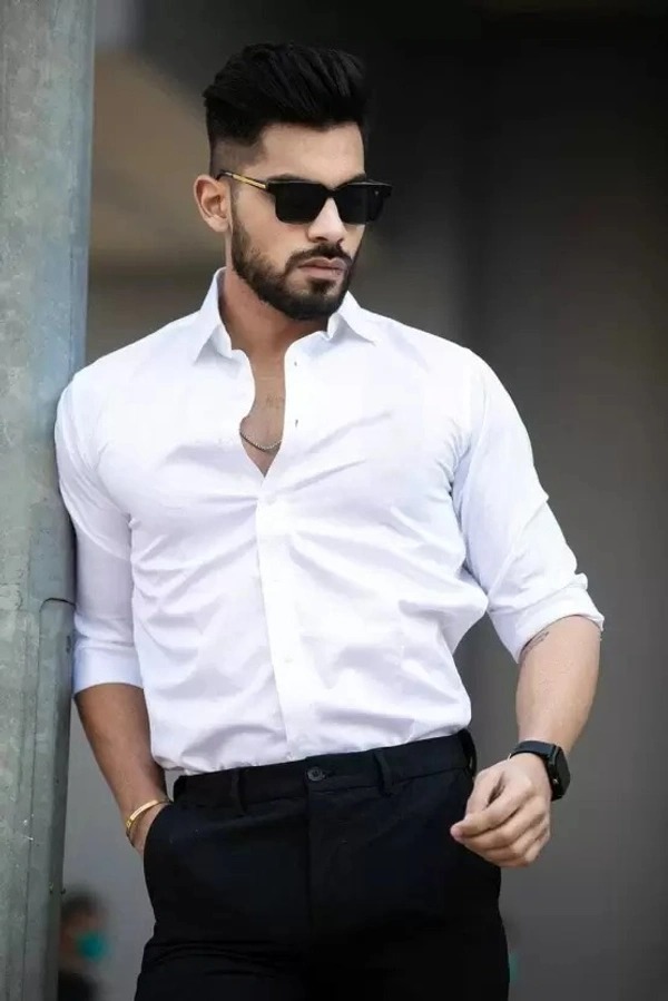  Regular Fit Solid Spread Collar Formal Shirt ( imt )
