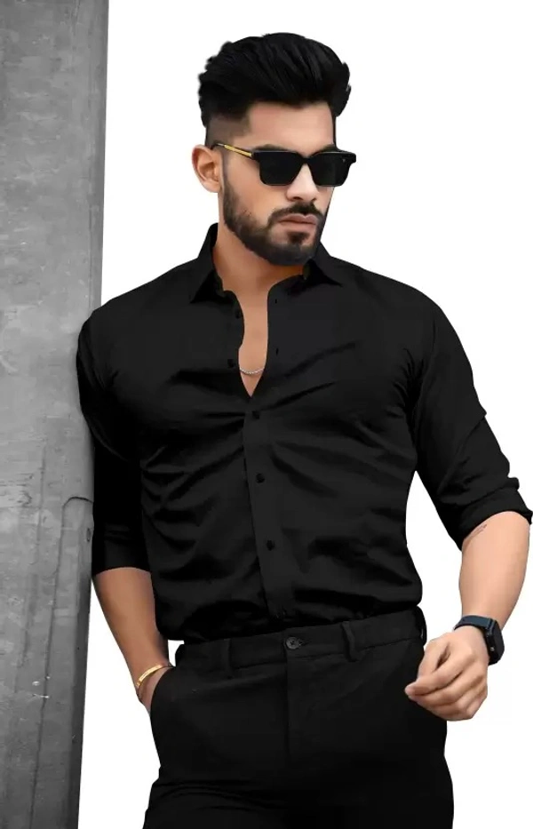  Regular Fit Solid Spread Collar Formal Shirt ( imt )