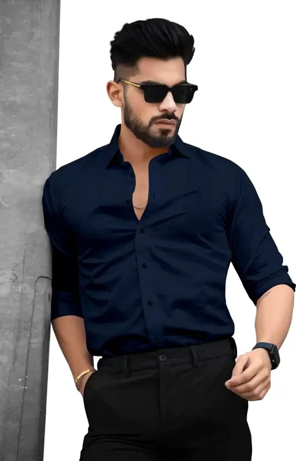  Regular Fit Solid Spread Collar Formal Shirt ( imt )