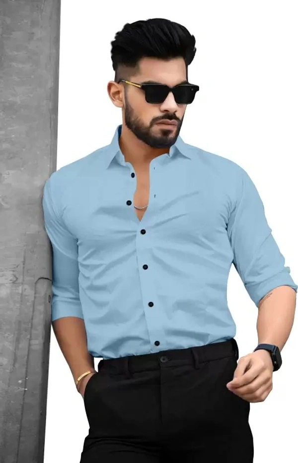  Regular Fit Solid Spread Collar Formal Shirt ( imt )