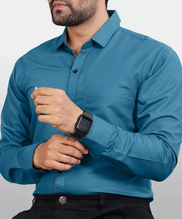 Regular Fit Solid Button Down Collar Formal Shirt( imt )