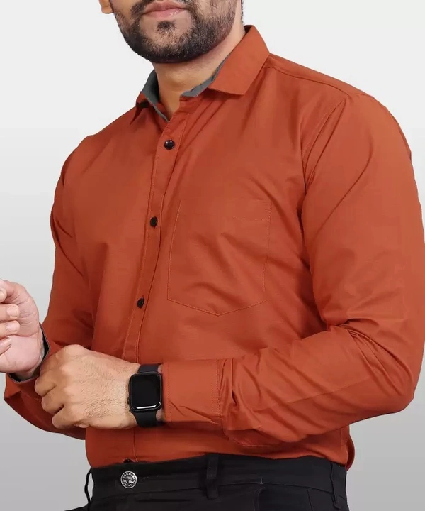 Regular Fit Solid Button Down Collar Formal Shirt( imt )