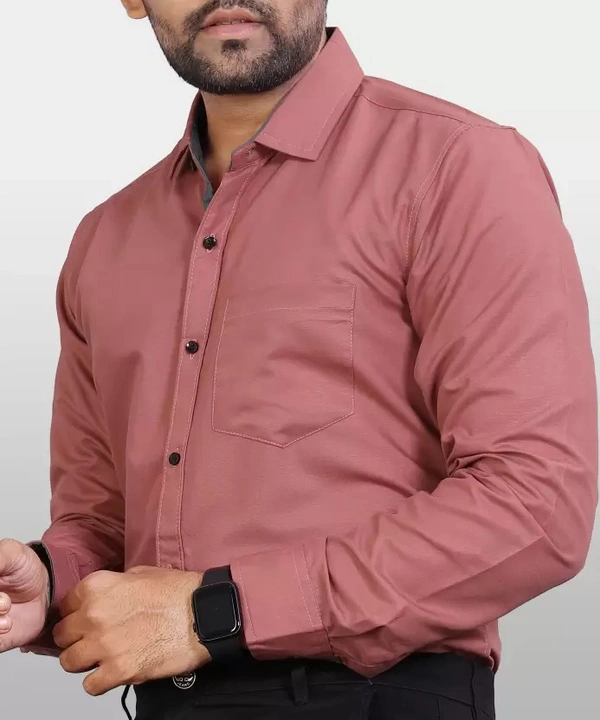 Regular Fit Solid Button Down Collar Formal Shirt( imt )
