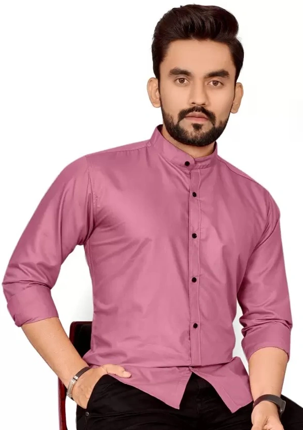 Slim Fit Solid Mandarin  ( imt )