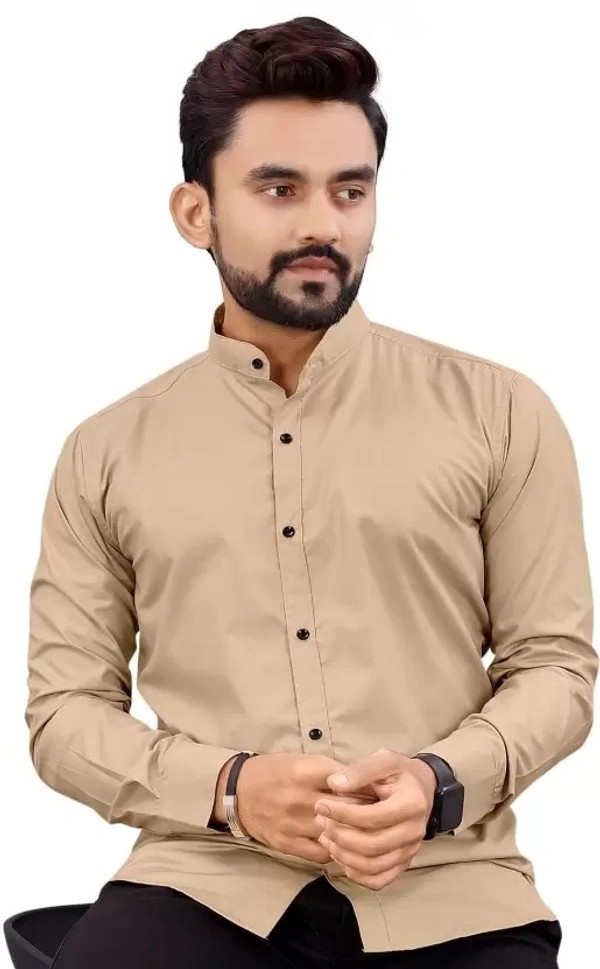 Slim Fit Solid Mandarin  ( imt )