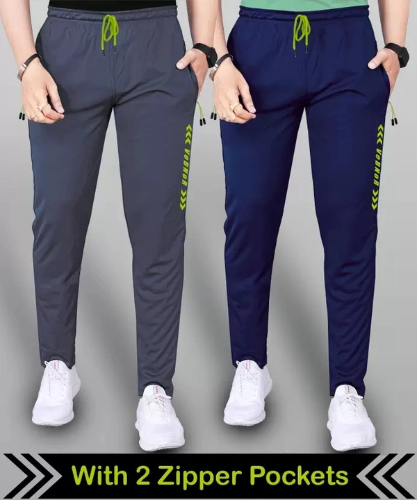 Men Printed Blue, Grey Track Pants ( imt )