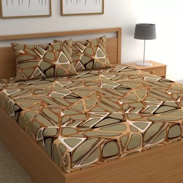 Cotton Double Printed Flat Bedsheet ( imt )