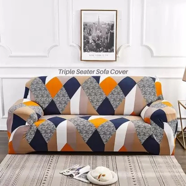 FurShine Polyester Abstract Sofa Cover ( imt )