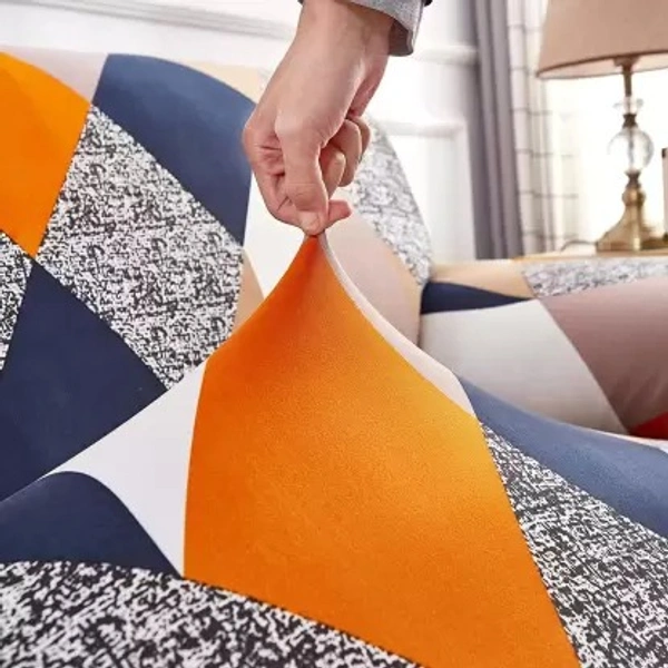 FurShine Polyester Abstract Sofa Cover ( imt )