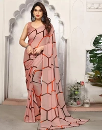  Printed Daily Wear Georgette Saree  ( IMT )