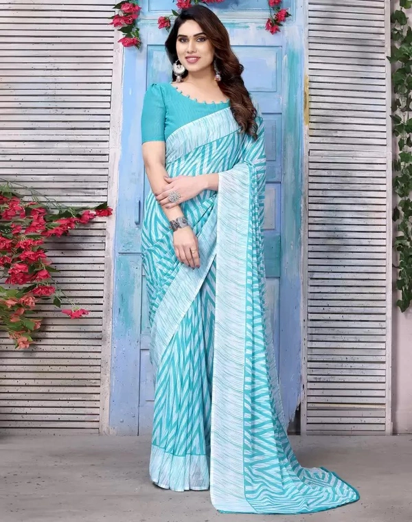 Printed Daily Wear Georgette Saree   ( IMT )