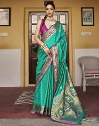 Embellished Banarasi Pure Silk Jacquard Saree   ( IMT )