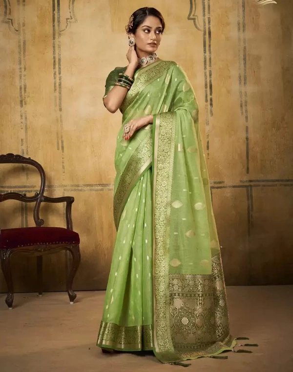 Embellished Banarasi Pure Silk Jacquard Saree   ( IMT )