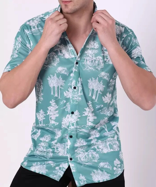 Men Regular Fit Printed Slim  Casual Shirt ( IMT )