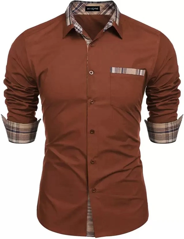 Men Regular  Spread Collar Casual Shirt ( IMT )