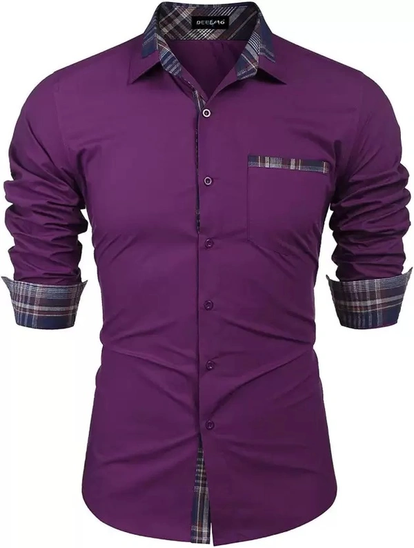 Men Regular  Spread Collar Casual Shirt ( IMT )