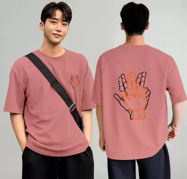 Printed Round Neck Poly Cotton Green T-Shirt ( IMT )