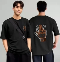 Printed Round Neck Poly Cotton Green T-Shirt ( IMT )