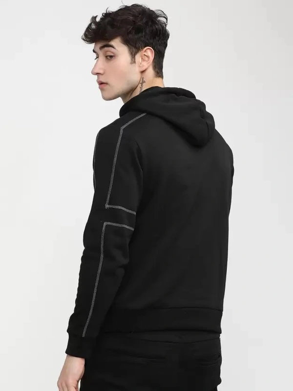 solied hooded sweat shirt