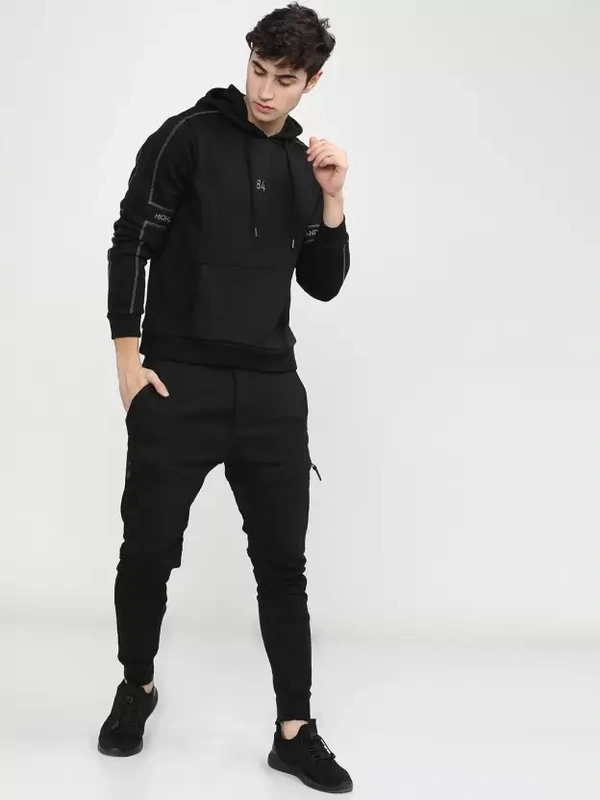 solied hooded sweat shirt