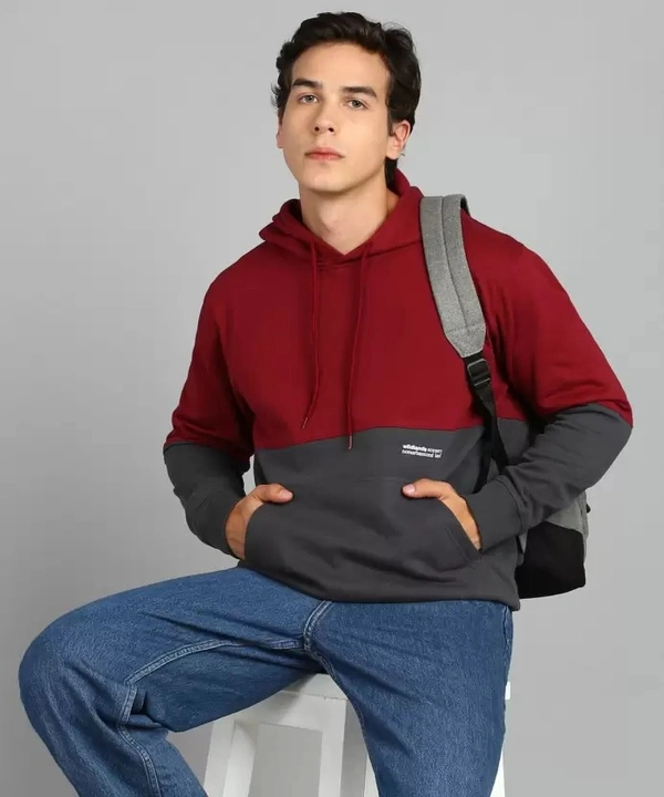  Color Block Hooded Sweatshirt 