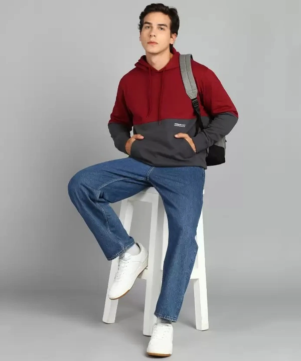 Color Block Hooded Sweatshirt 