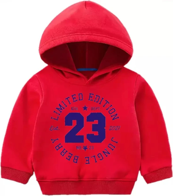 Boys Full Sleeve Printed Hooded Sweatshirt