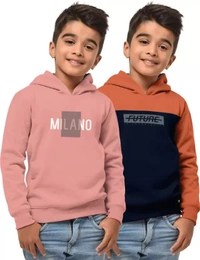 Boys Full Sleeve Printed Hooded Sweatshirt