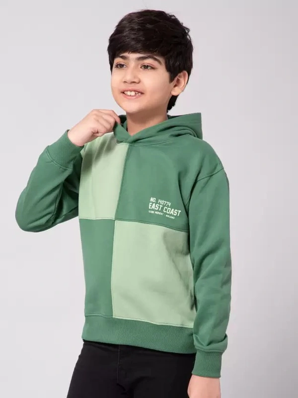  Color Block Hooded Sweatshirt 