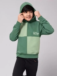  Color Block Hooded Sweatshirt 