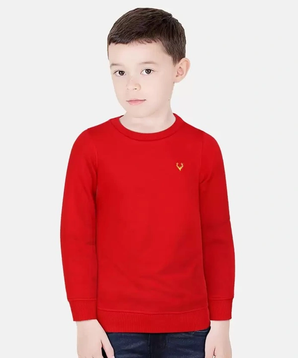 Boys Full Sleeve Solid Sweatshirt 
