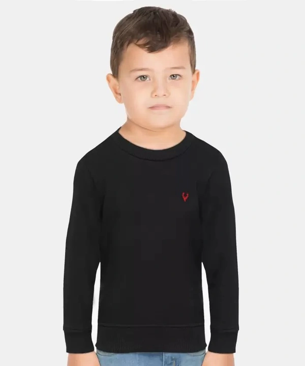 Boys Full Sleeve Solid Sweatshirt 