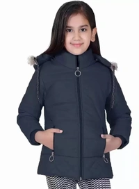 Girls Solid Casual Jacket